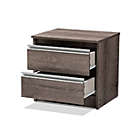 Alternate image 1 for Baxton Studio  Gallia Modern and Contemporary Oak Brown Finished 2-Drawer Nightstand
