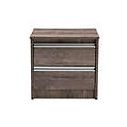 Alternate image 2 for Baxton Studio  Gallia Modern and Contemporary Oak Brown Finished 2-Drawer Nightstand