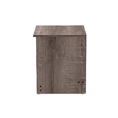 Baxton Studio  Gallia Modern and Contemporary Oak Brown Finished 2-Drawer Nightstand. View a larger version of this product image.
