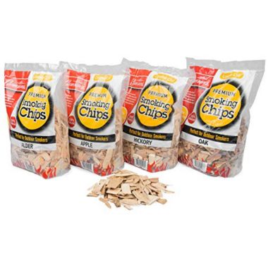 Camerons Smoking Wood Chips Value Pack Gift Set (Apple, Hickory, Oak, Alder)- 4 Pack Variety Pack (8 lb Total), 260 cu. in. of Coarse Kiln Dried BBQ Chips- 100% All Natural Barbecue Smoker Shavings. View a larger version of this product image.