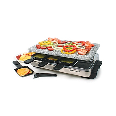 Swissmar - Raclette-8 Person Stelvio Raclette Party Grill With Granite Stone. View a larger version of this product image.