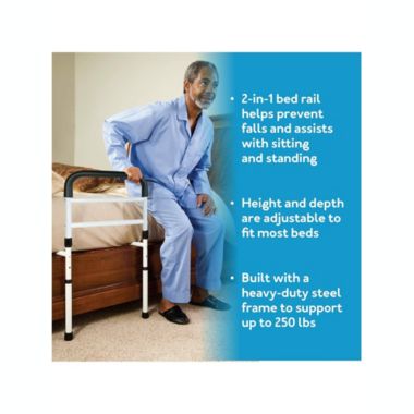 Carex Bed Rails for Elderly Adults - Adult Bed Rails and Bed Grab Bar for Elderly, Seniors, People with Mobility Issues - Tool-Free Assembly 37x20x45 Inch. View a larger version of this product image.