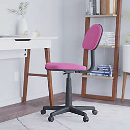 Emma + Oliver Dark Pink Adjustable Mesh Swivel Task Office Chair - Low Back Student Desk Chair