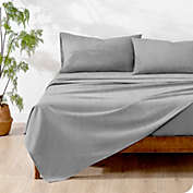 Bare Home Sheet Set - Ultra-Soft Linen Bed Sheets - Deep Pocket - Bedding Sheets & Pillowcases (Glacier Grey, Queen)