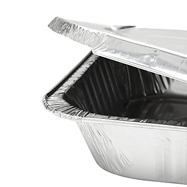 Juvale Aluminum Foil Pans with Lids 9x13 (20 Pack) Half Size Disposable Trays for Steam Table, Food, Grills, Baking, BBQ. View a larger version of this product image.