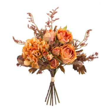 Slickblue Rose and Fall Foliage Bouquet (Set of 6) 15"H Polyester. View a larger version of this product image.