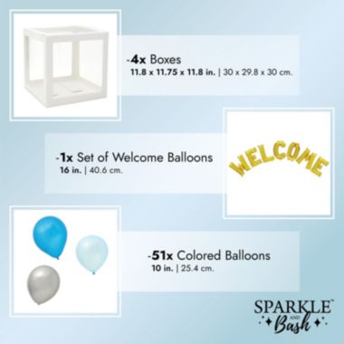 Sparkle And Bash Transparent Balloon Box Kit For Boy Baby Shower Or Gender Reveal Party 69 Pieces Bed Bath Beyond