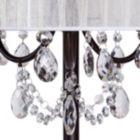 Alternate image 1 for Hooya Imp.& Exp.  Elegant Sheer Shade Floor Lamp w/ Hanging Crystal LED Bulbs