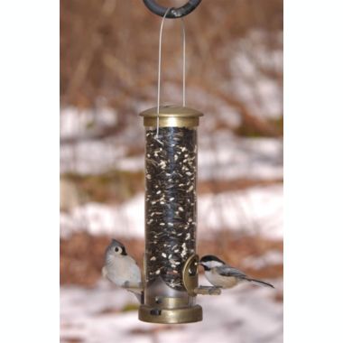 Aspects (ASP394) Quick-Clean Seed Tube Feeder, Small, Antique Brass. View a larger version of this product image.