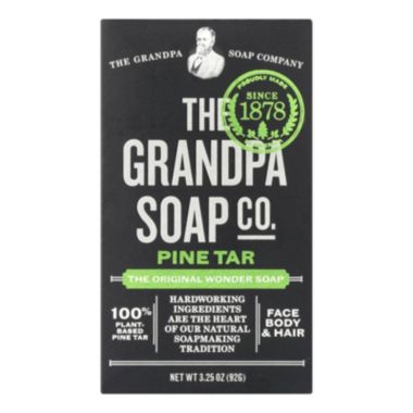 GRANDPA'S Pine Tar Bar Soap - 100% Plant-Based, Face and Body Cleanser - 3.25 OZ. View a larger version of this product image.