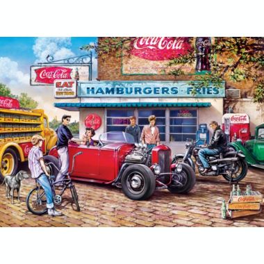MasterPieces 1000 Piece Jigsaw Puzzle For Adults, Family, Or Kids - Coca-Cola Hot Rods - 19.25"x26.75". View a larger version of this product image.
