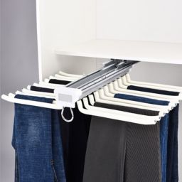 Kitcheniva 22 Arms Pull Out Trousers Rack Steel Pants Rack Pants Hanger Closet Organizers