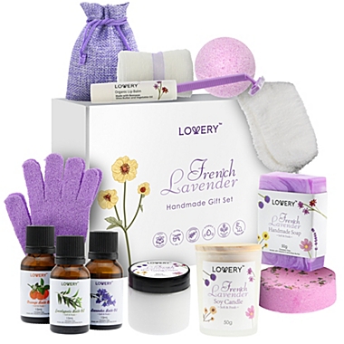 Lovery French Lavender Handmade Gift Box, 18 Piece. View a larger version of this product image.