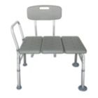 Alternate image 3 for Stock Preferred Aluminium Alloy Medical Bathroom Chair Transfer Bench with Back & Handle in Gray