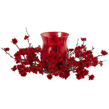 Nearly Natural Plum Blossom Candelabrum. View a larger version of this product image.