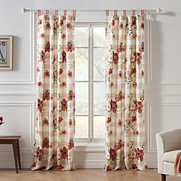 Greenland Home Wheatly Farmhouse Gingham Curtain Panels (Set of 2) with Tiebacks, 84-inch L