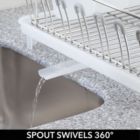 Alternate image 2 for mDesign Large Kitchen Dish Drying Rack with Swivel Spout, 3 Pieces