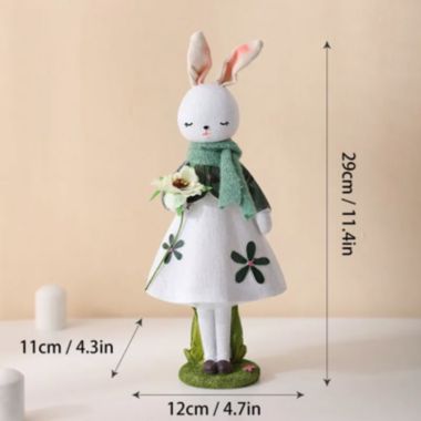 Department Store Cute Resin Rabbit 29CM Table Ornament - Standing Rabbit Bunny Decorations Ornament for Easter Party and Wedding Décor. View a larger version of this product image.