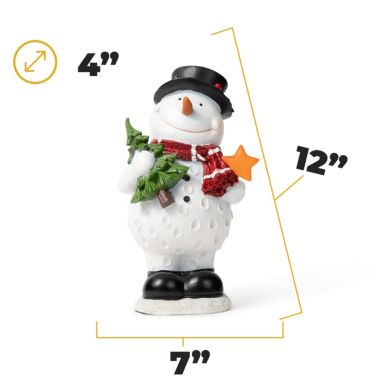 VP Home Christmas Snowman Decor Christmas Figurines Resin Snowman Lighted Decorations. View a larger version of this product image.