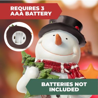 VP Home Christmas Snowman Decor Christmas Figurines Resin Snowman Lighted Decorations. View a larger version of this product image.