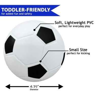 Botabee Mini Soft Toddler Soccer Ball, 3 Pack 4 3/4" Mini Soccer Balls For Toddlers &. View a larger version of this product image.