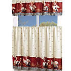 Alternate image 0 for MarCielo 3 Piece Kitchen Cafe Curtain With Swag and Tier Window Curtain Set Chef