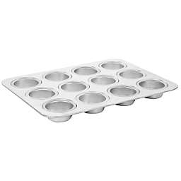 Oster Baker's Glee 12 Cup Aluminum Muffin Pan in Silver