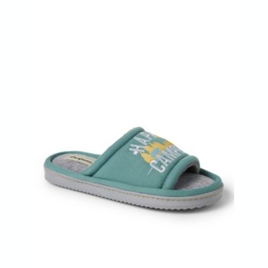 Dearfoams Womens Womens Lennox Sweatshirt Camp Slide Slipper. View a larger version of this product image.