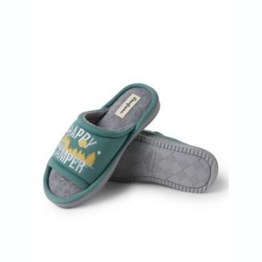 Dearfoams Womens Womens Lennox Sweatshirt Camp Slide Slipper. View a larger version of this product image.