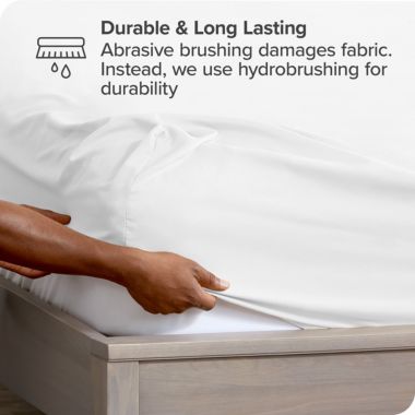 Bare Home  - 24" Fitted Sheet - Extra Deep Pocket Fitted Sheet - Premium 1800 Microfiber - Ultra-Soft Wrinkle Free - Deep Pocket Fitted Bottom Sheets (Queen, White). View a larger version of this product image.