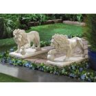 Alternate image 1 for Zingz & Thingz Set of 2 Beige Contemporary Regal Lion Statues 27"