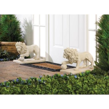 Zingz & Thingz Set of 2 Beige Contemporary Regal Lion Statues 27". View a larger version of this product image.