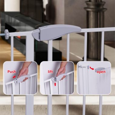 Yeah Depot Easy Walk Thru Pet Gate Safety Gate Durability Dog Gate For House, Stairs, Doorways, Fits Openings 29.5" to 32". View a larger version of this product image.