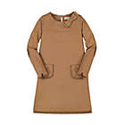 Alternate image 0 for Hope & Henry Girls&#39; Quilted Ponte Riding Dress (Honey Brown, 4)