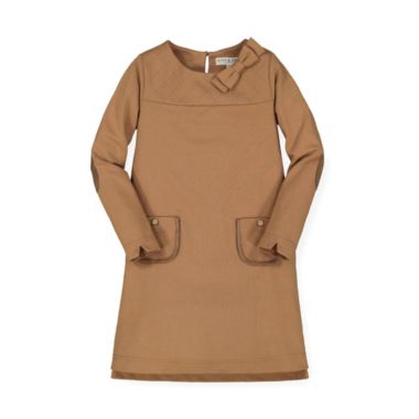 Hope & Henry Girls&#39; Quilted Ponte Riding Dress (Navy, 4). View a larger version of this product image.