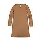 Alternate image 3 for Hope & Henry Girls&#39; Quilted Ponte Riding Dress (Honey Brown, 4)