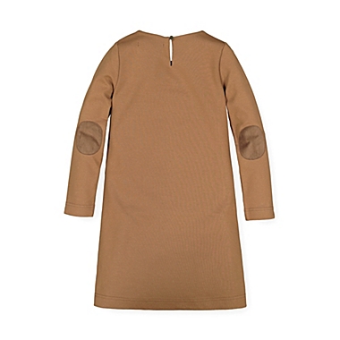 Hope & Henry Girls&#39; Quilted Ponte Riding Dress (Honey Brown, 4). View a larger version of this product image.