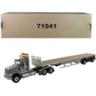 Alternate image 0 for Carfaxo International HX520 Tandem Tractor Light Gray with 53' Flat Bed Trailer "Transport Series" 1/50 Diecast Model by Diecast Masters