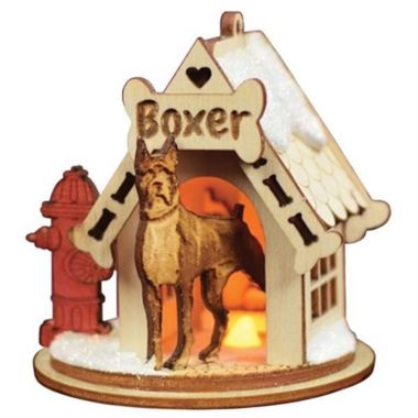 Ginger Cottages K-9 Doghouse Boxer K9115 Ornament, Multi (#81014). View a larger version of this product image.