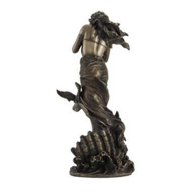 Veronese Design Bronzed Aphrodite with Doves on Scallop Shell Statue. View a larger version of this product image.