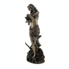 Alternate image 3 for Veronese Design Bronzed Aphrodite with Doves on Scallop Shell Statue