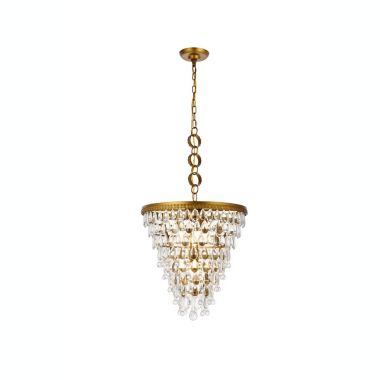 Elegant Lighting Nordic 5 lights brass pendant. View a larger version of this product image.