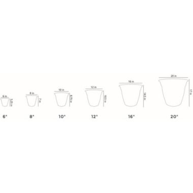 The HC Companies Outdoor/Indoor Plastic Planter Eclipse, Cottage Stone, 6''. View a larger version of this product image.