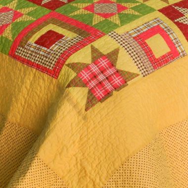 Blancho Bedding Twilight Time Cotton 3PC Vermicelli-Quilted Patchwork Quilt Set (Full/Queen Size). View a larger version of this product image.