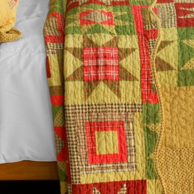 Blancho Bedding Twilight Time Cotton 3PC Vermicelli-Quilted Patchwork Quilt Set (Full/Queen Size). View a larger version of this product image.