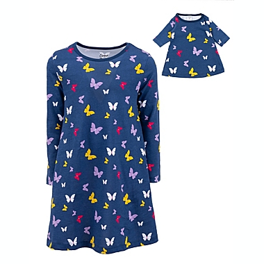 Leveret Girls and Doll Cotton Dress Butterfly. View a larger version of this product image.