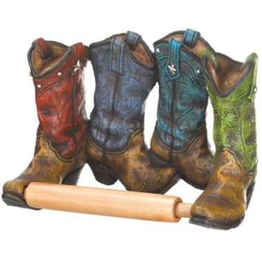 Accent Plus Cowboy Boots Toilet Paper Holder. View a larger version of this product image.