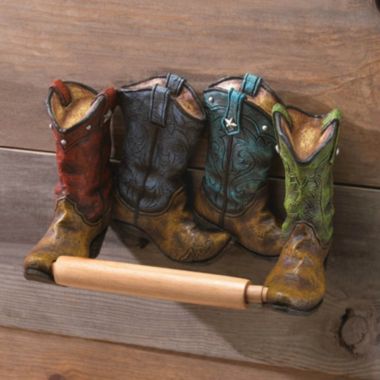 Accent Plus Cowboy Boots Toilet Paper Holder. View a larger version of this product image.