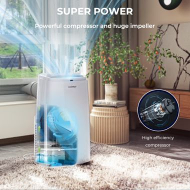 Costway 12000BTU 3-in-1 Portable Air Conditioner with Remote-White. View a larger version of this product image.