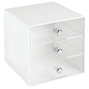 mDesign Plastic Office Supply 3 Drawer Storage Organizer Cube